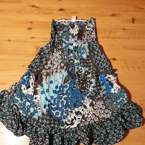 Teal mini flower summer dress